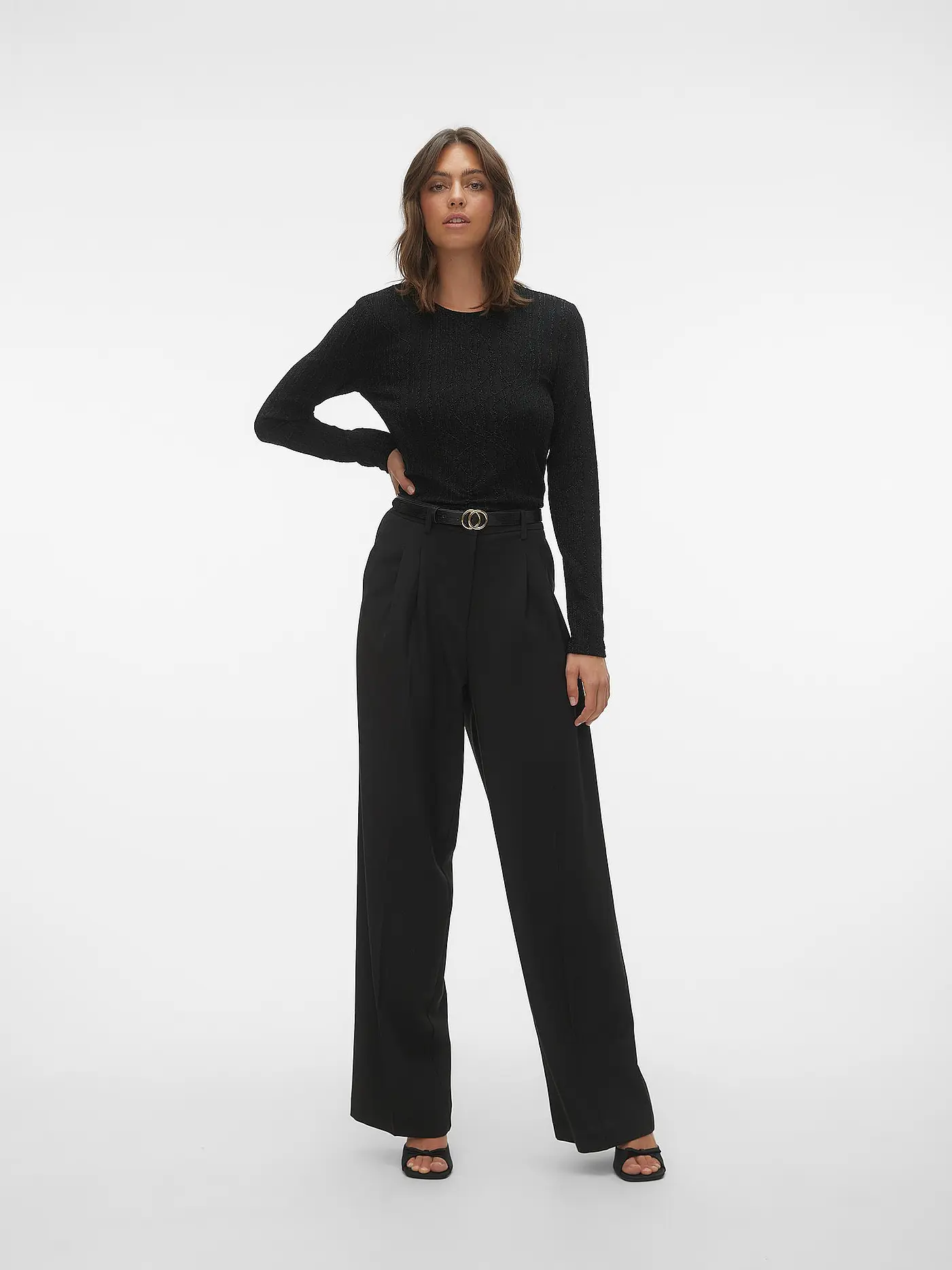 VERO MODA | Langarmshirt VMKANZ | schwarz